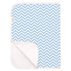 Terry | Portable Changing Pad (Color: Blue Chevron)