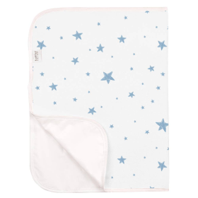 Terry | Portable Changing Pad (Color: Blue Scribble Star)