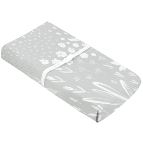 Change Pad Cover With Slits For Straps Percale (Color: Bunny Grey)
