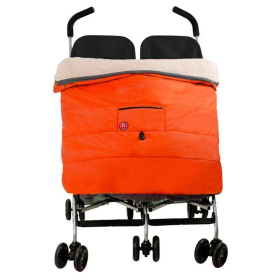 Blue Banana Double Stroller Blanket (Color: Orange, size: 3m)