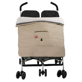 Blue Banana Double Stroller Blanket (Color: Taupe, size: 3m)
