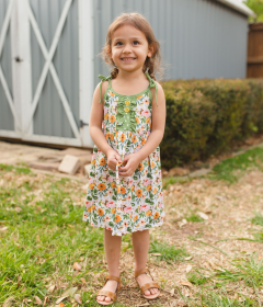 Olive Green Floral Savannah 2 pc Tunic (size: 7)