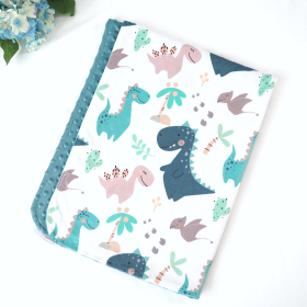 Honey Lemonade - Premium Baby & Toddler Minky Blanket (Color: Blue Dino, size: 30x40 inches)