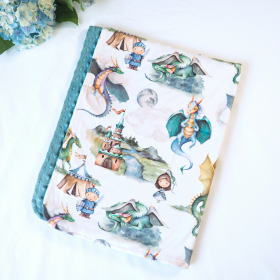 Honey Lemonade - Premium Baby & Toddler Minky Blanket (Color: Dragons & Knights, size: 30x40 inches)