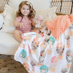 Honey Lemonade - Premium Baby & Toddler Minky Blanket (Color: Hot Air Balloon, size: 30x40 inches)