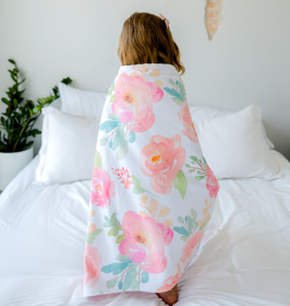 Honey Lemonade - Premium Baby & Toddler Minky Blanket (Color: Peonies, size: 30x40 inches)