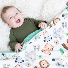Honey Lemonade - Premium Baby & Toddler Minky Blanket (Color: Safari, size: 30x40 inches)