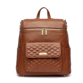 Monaco Diaper Bag (Color: Caramel Brown)