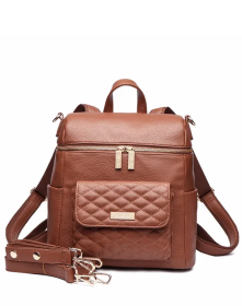 Petit Monaco Diaper Bag (Color: Caramel Brown)