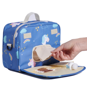 Diaper Changing Bag (Color: Unicorn Blue, size: S)