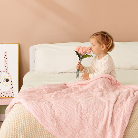 Newborn Muslin Quilts (Color: pink, size: 70x100)