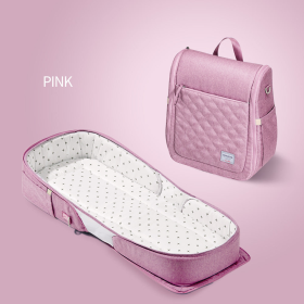 Portable Folding Baby Changing Bag (Color: pink)