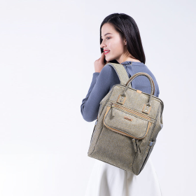 Easy Open Diaper Backpack (Color: gray)