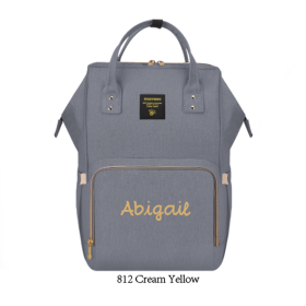 Personalized Classic Diaper Backpack (Color: Grey)