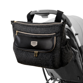 Tweed Luxe Stroller Organizer (Color: Black)