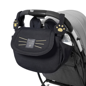 Kitty Paws Stroller Organizer (Color: Black)