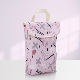 Diaper Organizer Wet/Dry Bag (Color: Pattern Pink)