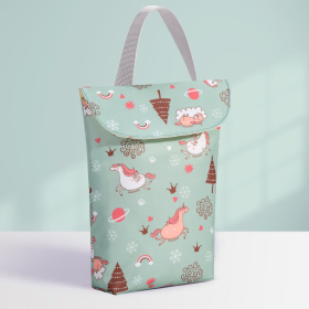 Diaper Organizer Wet/Dry Bag (Color: Green Unicorn)