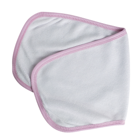 Bambini Terry BurPCloth with Trim (Color: pink, size: One Size)